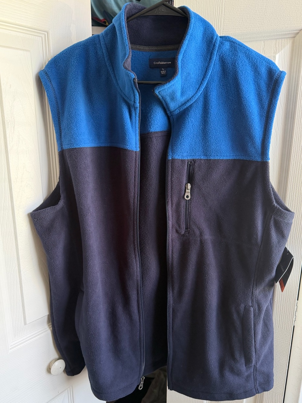 Croft & Barrow NWT Blue & Navy Fleece Vest
